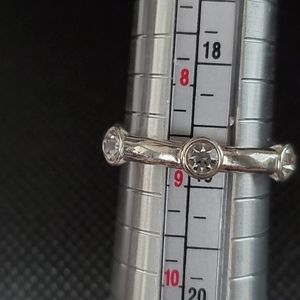Silver and CZ Stackable Ring